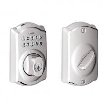 Schlage BE365 CAM 625 - Keypad Deadbolt with Camelot Trim in Bright Chrome