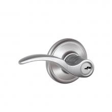 Schlage F51A STA 626 - St. Annes Lever Keyed Entry Lock in Satin Chrome