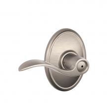 Schlage F40 ACC 619 WKF - Accent Lever with Wakefield Trim Bed and Bath Lock in Satin Nickel