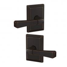 Schlage FC172 RVT 716 GDV - Custom Rivington Non-Turning Lever with Grandville Trim in Aged Bronze