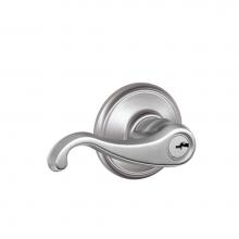 Schlage F51A CLT 626 - Callington Lever Keyed Entry Lock in Satin Chrome