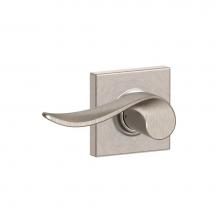 Schlage F10 SAC 619 COL - Sacramento Lever with Collins Trim Hall and Closet Lock in Satin Nickel