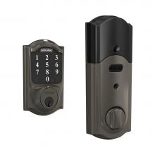 Schlage BE468GB CAM 530 - Connect Touchscreen Deadbolt with Camelot Trim in Black Stainless
