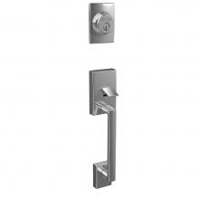 Schlage FC58 CEN 625 - Custom Century Single Cylinder Handleset Exterior in Bright Chrome