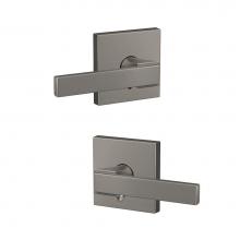 Schlage FC21 NBK 619 COL - Custom Northbrook Lever with Collins Trim Hall-Closet and Bed-Bath Lock in Satin Nickel