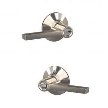 Schlage F51A LAT 618 PLY - Latitude Lever with Plymouth Trim Keyed Entry Lock in Polished Nickel