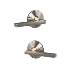 Schlage FC21 LAT 618 KIN - Custom Latitude Lever with Kinsler Trim Hall-Closet and Bed-Bath Lock in Polished Nickel