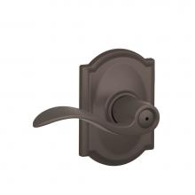 Schlage F40 ACC 613 CAM - Accent Lever with Camelot Trim Bed and Bath Lock in Oil Rubbed Bronze