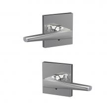 Schlage FC172 ELR 625 COL - Custom Eller Non-Turning Lever with Collins Trim in Bright Chrome