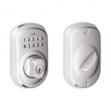 Schlage BE365 PLY 625 - Keypad Deadbolt with Plymouth Trim in Bright Chrome