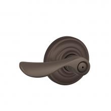 Schlage F40 CHP 613 AND - Champagne Lever with Andover Trim Bed and Bath Lock in Oil Rubbed Bronze
