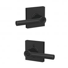 Schlage F51A BRW 622 COL - Broadway Keyed Entry Lock Lever with Collins Trim in Matte Black