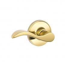 Schlage J10 V SEV 605 - Seville Lever Hall and Closet Lock in Bright Brass