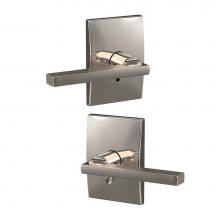 Schlage FC21 LAT 618 CEN - Custom Latitude Lever with Century Trim Hall-Closet and Bed-Bath Lock in Polished Nickel