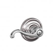Schlage F40 CLT 625 AND - Callington Lever with Andover Trim Bed and Bath Lock in Bright Chrome