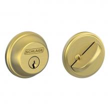 Schlage B60 N 608 - Single Cylinder Deadbolt in Satin Brass