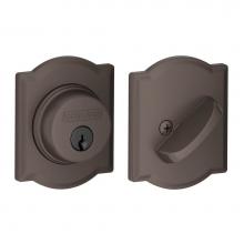 Schlage B60 N CAM 613 - Single Cylinder Deadbolt with Camelot Trim in Oil Rubbed Bronze