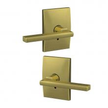 Schlage FC172 LAT 608 CEN - Custom Latitude Non-Turning Lever with Century Trim in Satin Brass