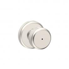 Schlage F40 BWE 618 GSN - Bowery Knob with Greyson Trim Bed and Bath Lock in Polished Nickel