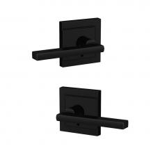 Schlage FC172 LAT 622 ULD - Custom Latitude Non-Turning Lever with Upland Trim in Matte Black