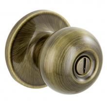 Schlage V40 V JFF 609 - Jeffir Antique Brass Bed/Bath Privacy Knob