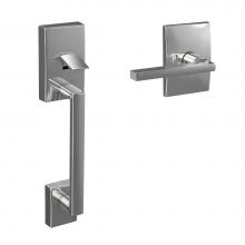Schlage FC285 GC CEN 625 LAT CEN - Custom Century Front Entry Handle and Latitude Lever with Century Trim in Bright Chrome