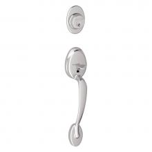 Schlage F58 PLY 625 - Plymouth Exterior Handleset Grip with Exterior Single Cylinder Deadbolt in Bright Chrome