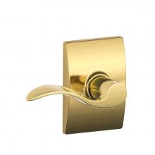 Schlage F10 ACC 605 CEN - Accent Lever with Century Trim Hall and Closet Lock in Bright Brass