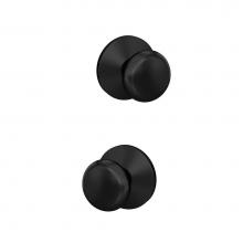 Schlage FC21 PLY 622 KIN - Custom Plymouth Knob with Kinsler Trim Hall-Closet and Bed-Bath Lock in Matte Black