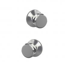 Schlage FC172 BWE 625 KIN - Custom Bowery Non-Turning Knob with Kinsler Trim in Bright Chrome