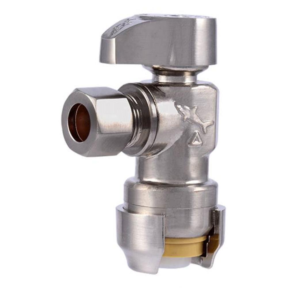 1/2'' x 3/8'' Brushed Nickel angle stop valve
