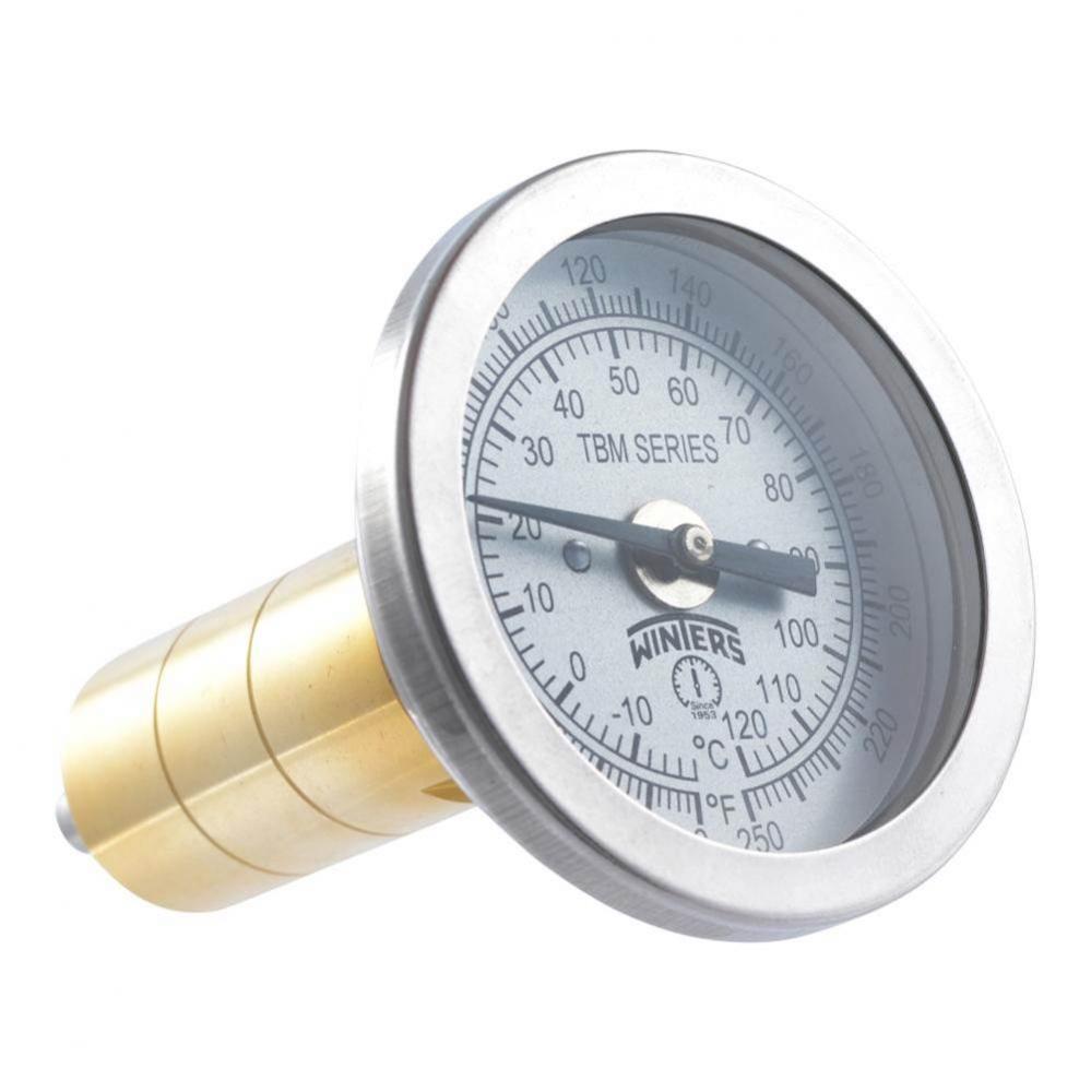 Temperature Gauge with Tube 3/4-in