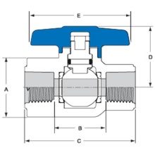 Spears 2621-007 - 3/4 PVC UTILITY BALL VALVE THD EPDM