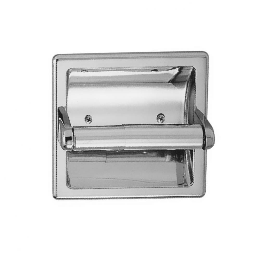 Recessed Paper Holder With Chrome Roller, Screw In