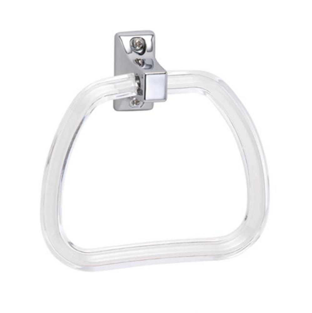 SUNDIAL TOWEL RING LUCITE CH