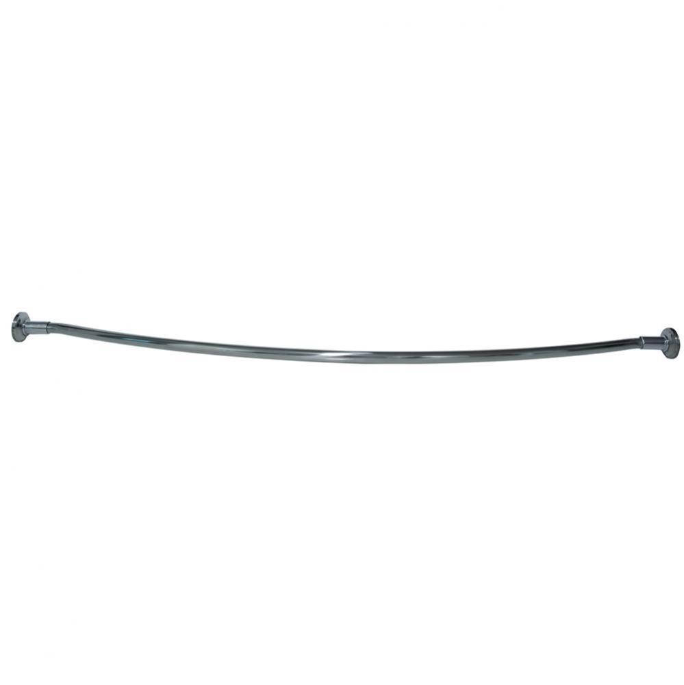 5' Curved Shower Rod with Flanges