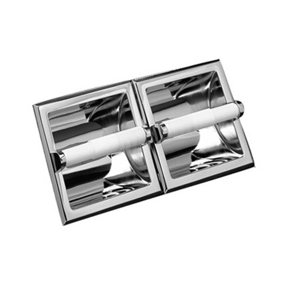 Twin Recessed Paper Roll Holder, CH (C26)