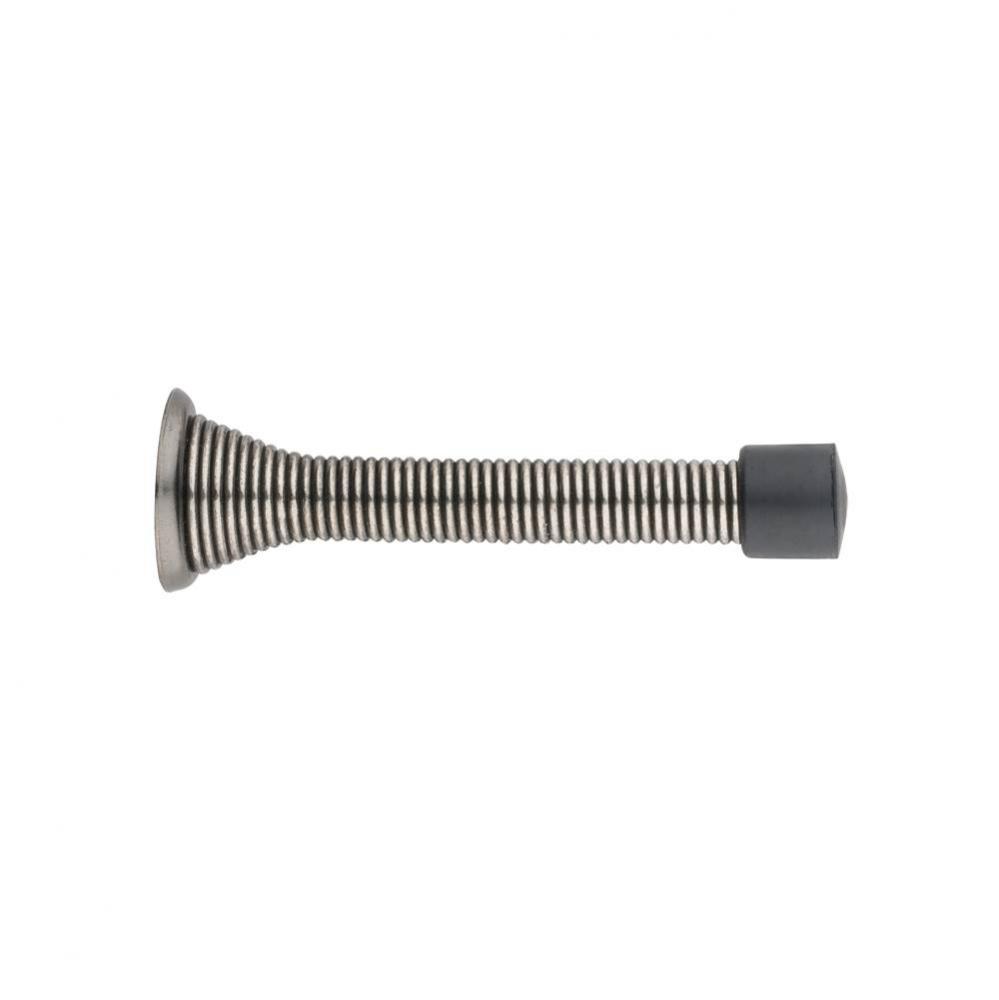 3-1/8'' Spring Door Stop, Black Tip, AN 17A