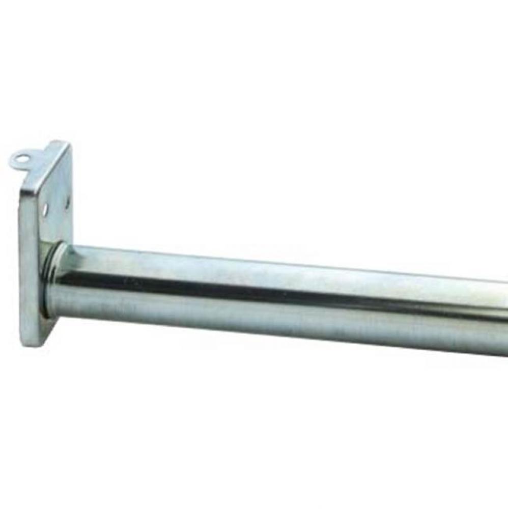 Adjustable Steel Closet Rod, 72'' - 96'', Zinc