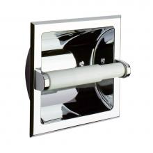 Taymor 01-SN101S - Recessed Paper Holder With White Plastic Roller, Screw In