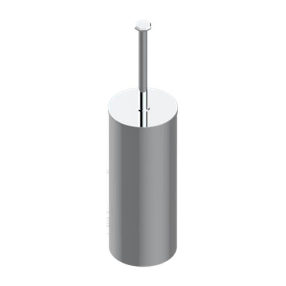 Metal Toilet Brush Holder With Brush With Cover Floor Mounted