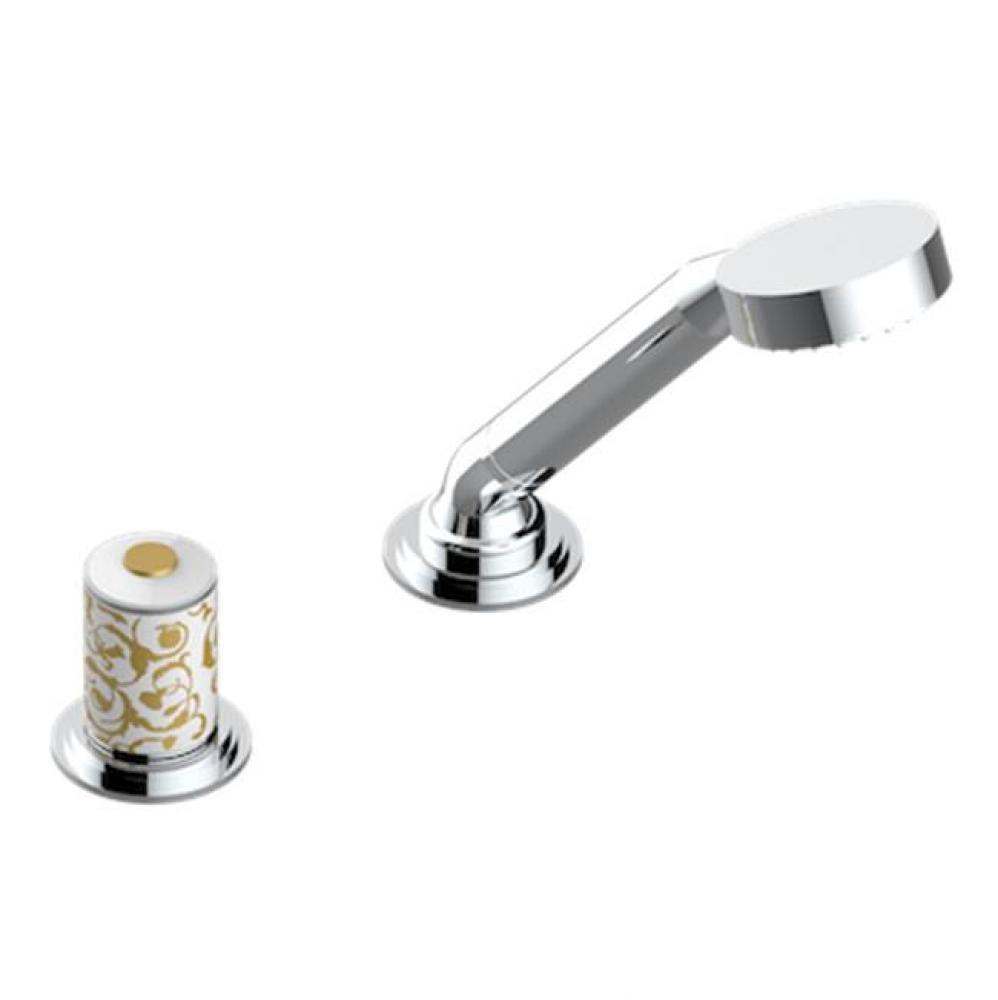 Deck Mounted Mixer With Handshower, Progressive Cartridge