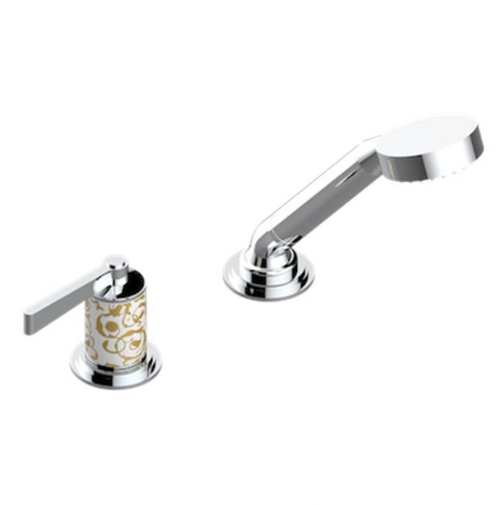 Deck Mounted Mixer With Handshower, Progressive Cartridge