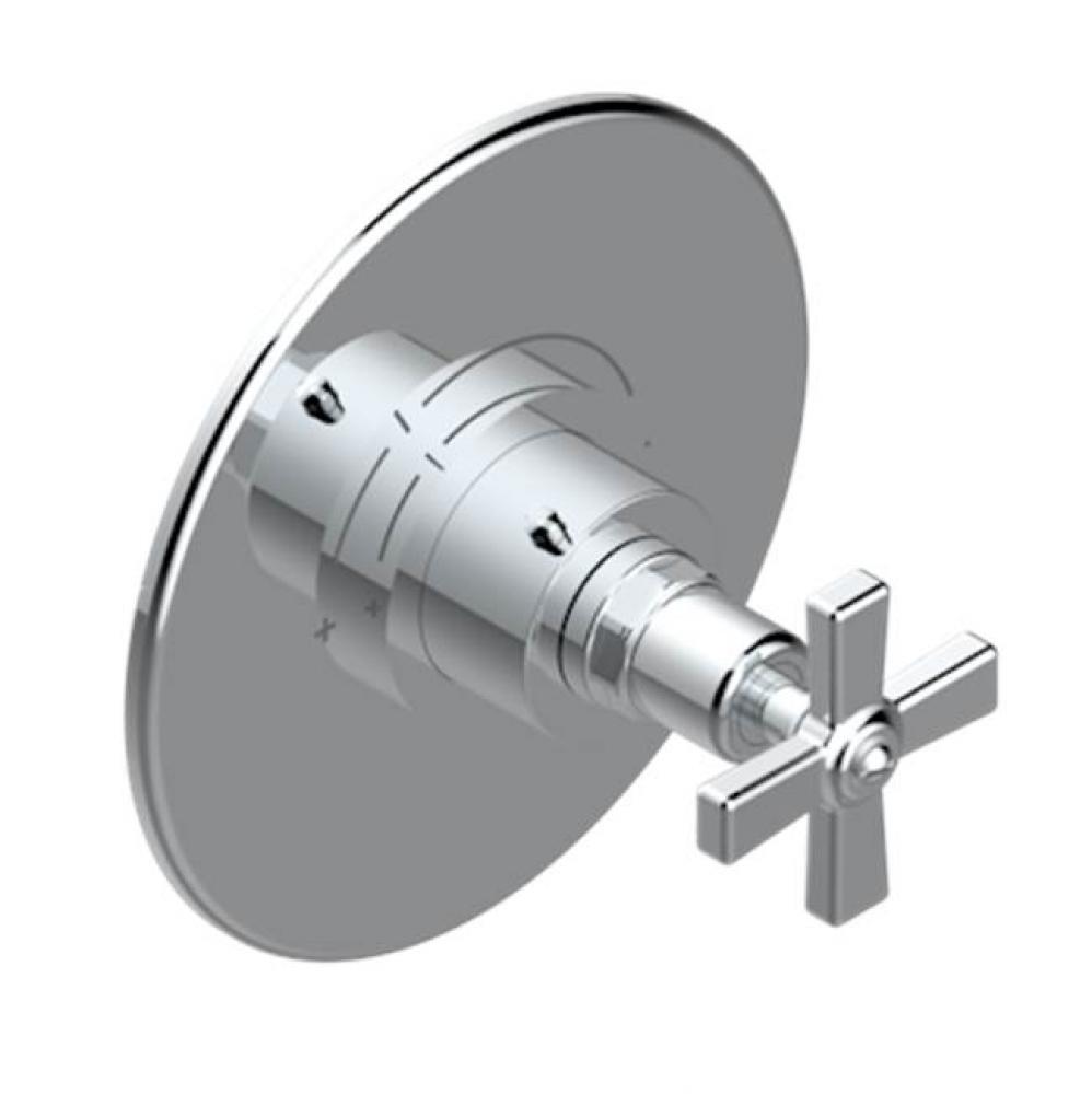 Trim For Thg Thermostatic Valve, Rough Part Supplied With Fixing Box Ref. 5 200ae/us - Round Plate