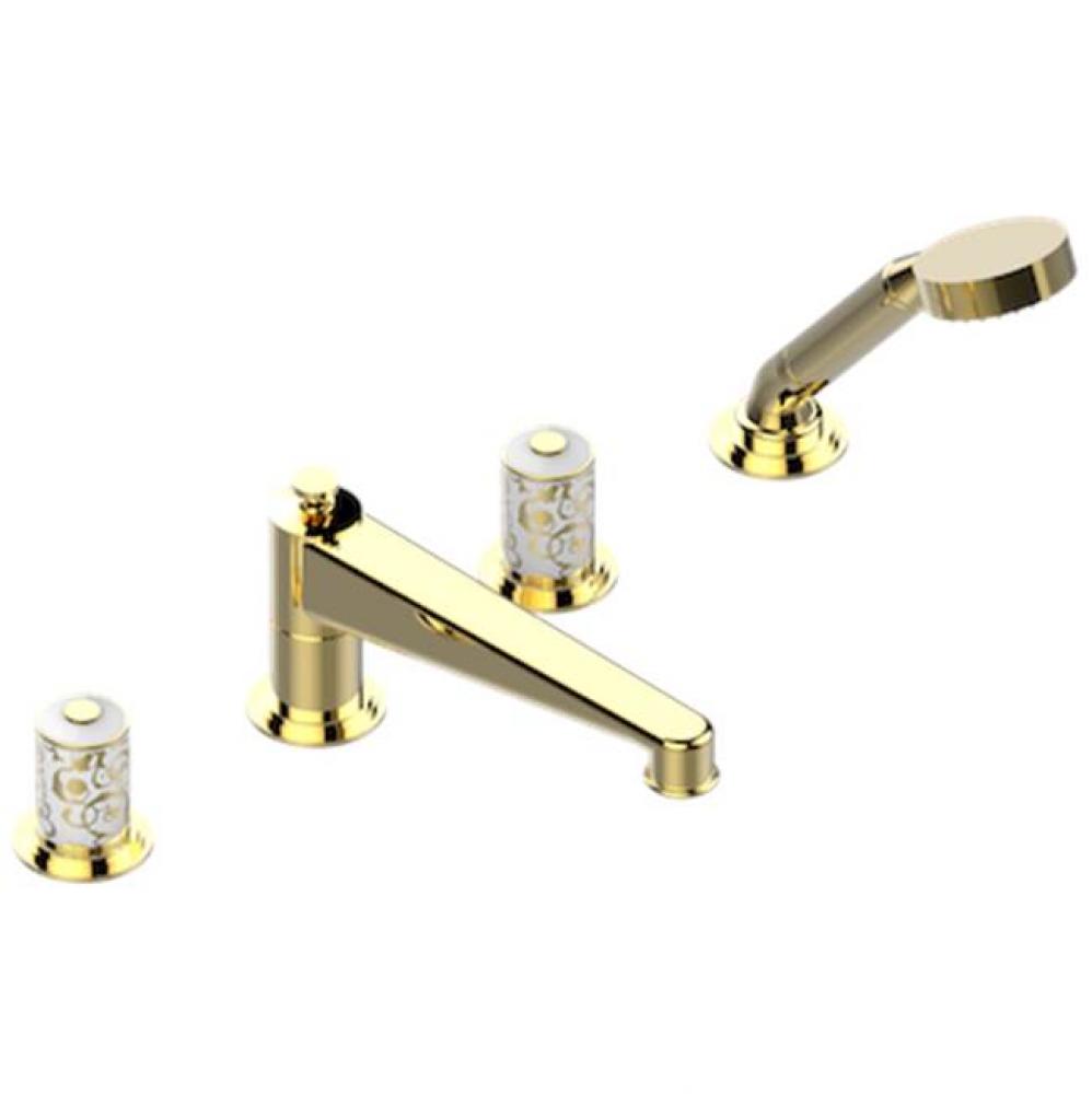 Roman Tub Set With Diverter Spout And Handshower, 3/4'' Valves