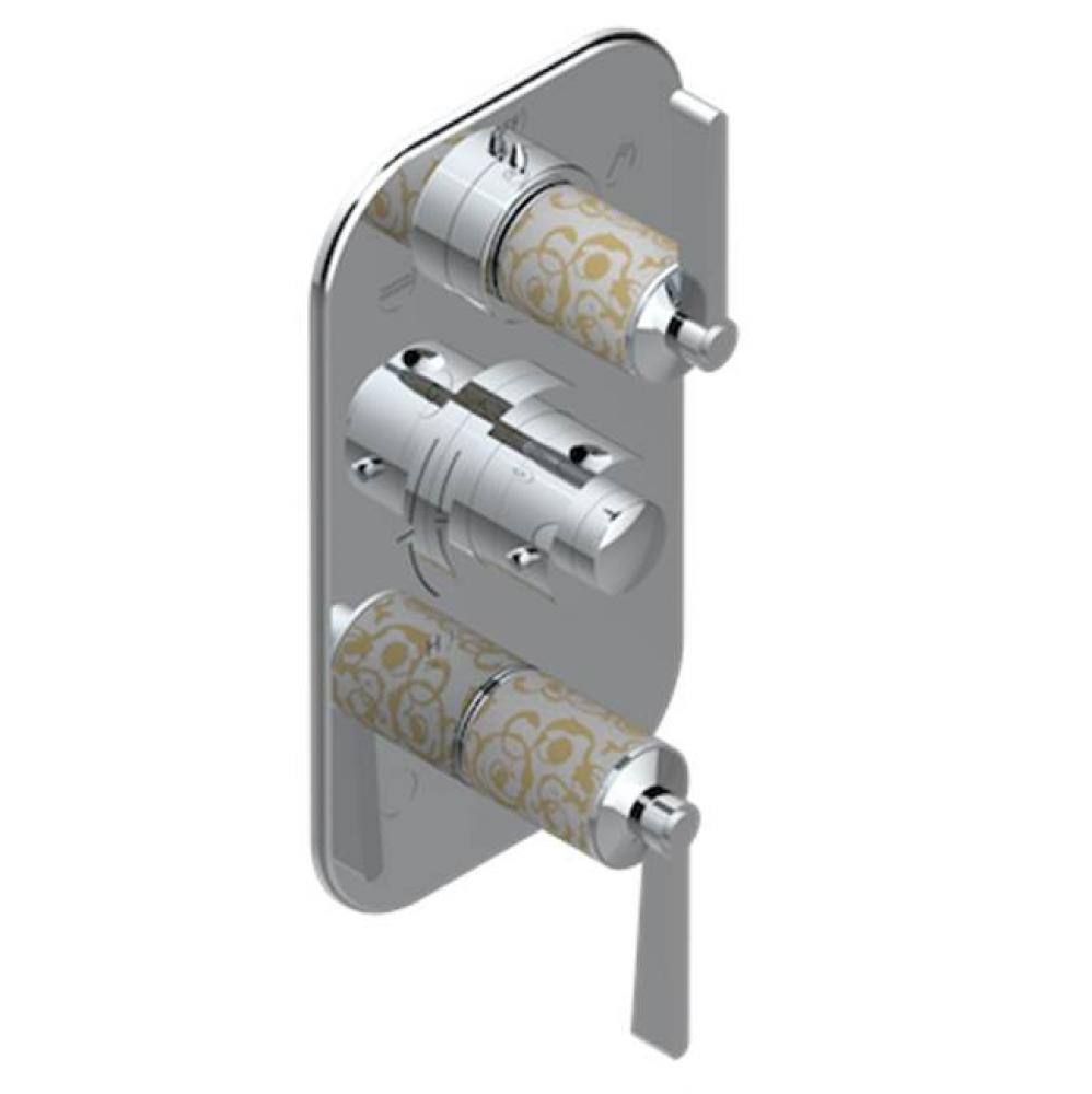 Trim For Thg Thermostat 3 Functions, With One Off Function And 2 Outlets And One Single Off Functi