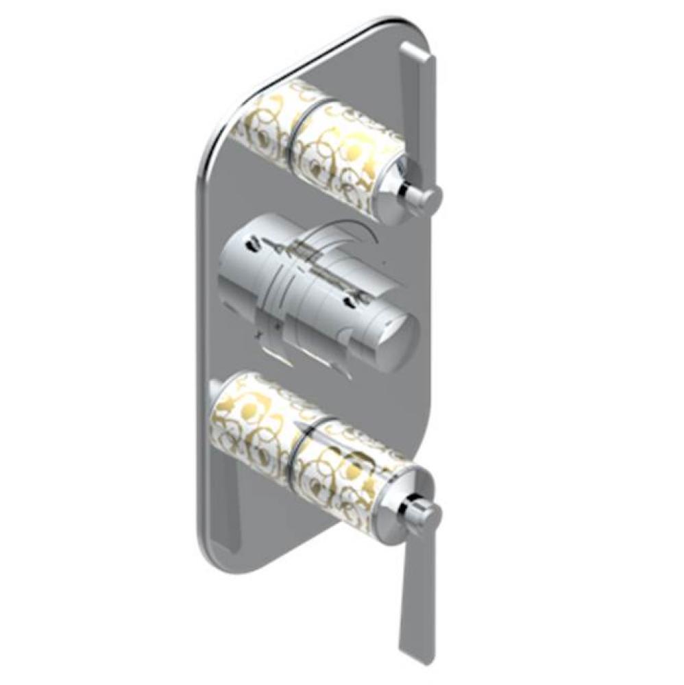 Trim For Thg Thermostat 2 Volume Controls, Rough Part Supplied With Fixing Box Ref. 5 400ae/us