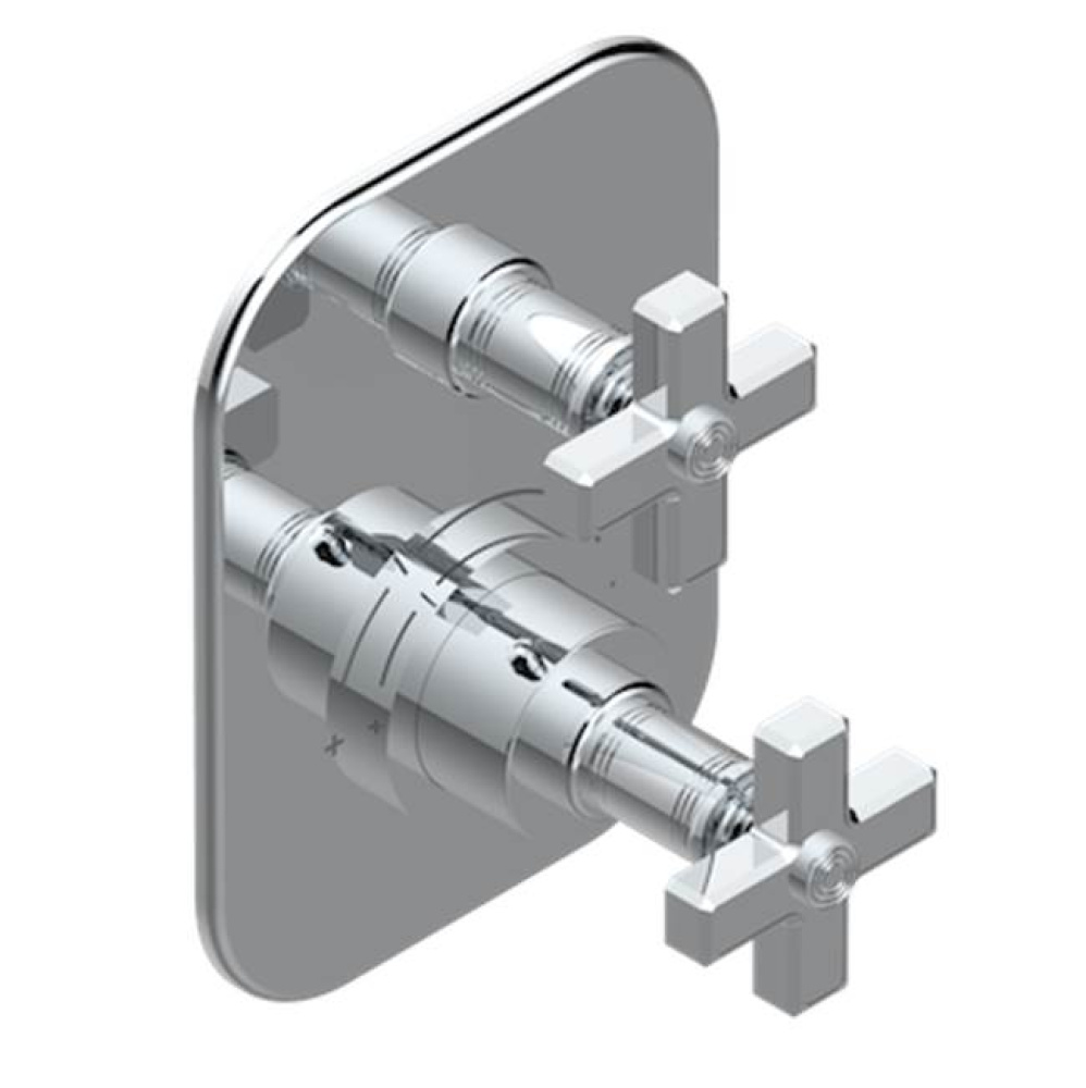 Trim for THG thermostatic valve 1 volume control, rough part supplied with fixing box ref.5 300AE/