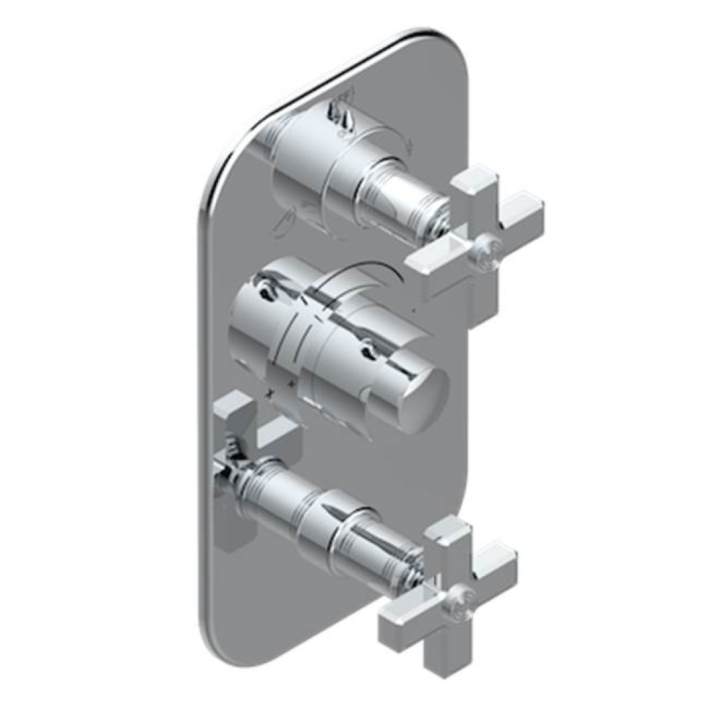 Trim for thg thermostat with 2-way diverter and on/off control, rough part supplied with fixing bo