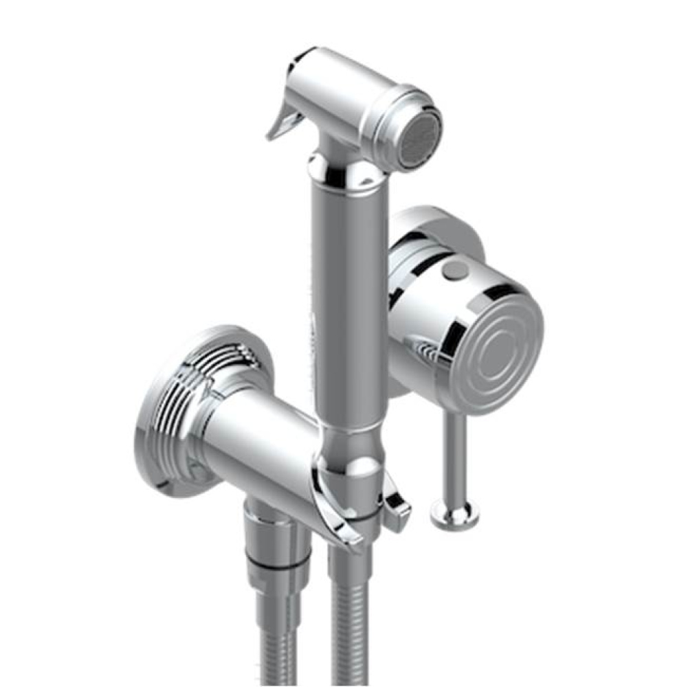 Trim only for WC douche including: trigger spray, wall mounted single lever mixer, reinforced hose